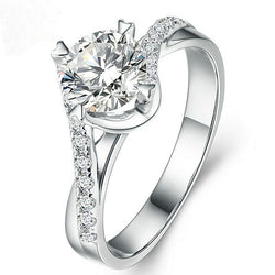 Heart Prong Intertwined Ring