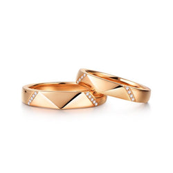 Rhombus Micro Sapphire Couple Rings