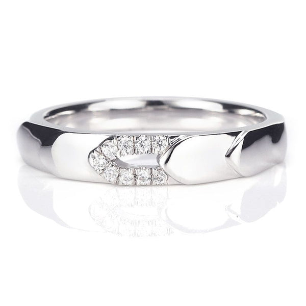 Arrow Sterling Silver Wedding Band for her