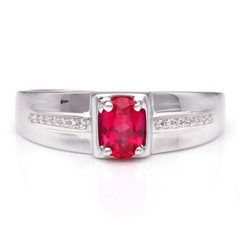 Ruby 925 Sterling Silver Classic Wedding Band For Him