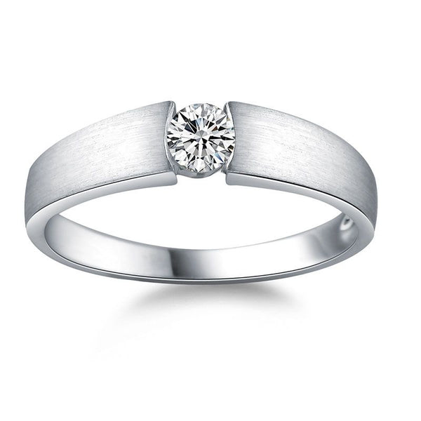 Tension Setting Cubic Lady's Engagement Wedding Ring