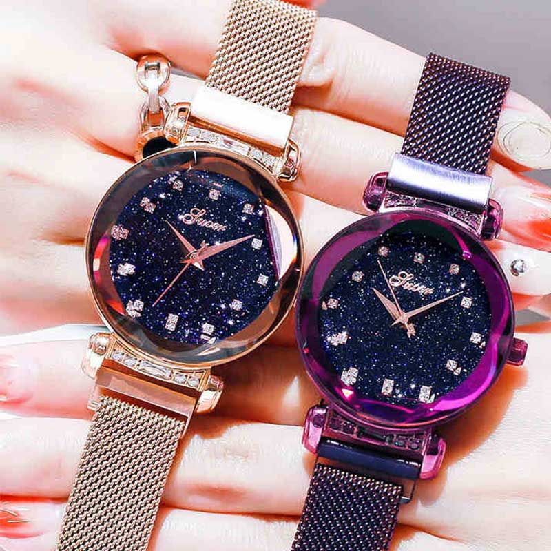 New Fashion Galaxy Watch with Sparkling Stones