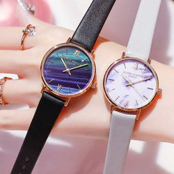 Popular British Style Leather Design Watch