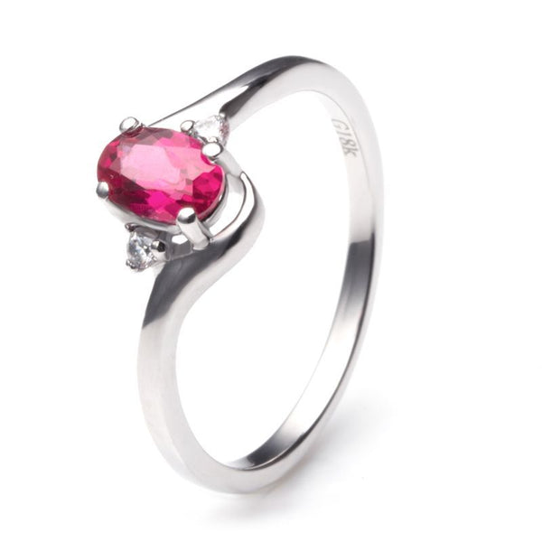 Solitaries Ruby Engagement Ring