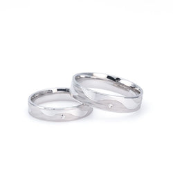 Rubicon Couple Rings Band Shadow Carving Craft