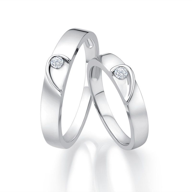 2Pcs Promise Rings For Couples Love You Forever Matching Heart - Couple  Rings, His and Hers Bracelets, Matching Necklaces and More | LAVUMO