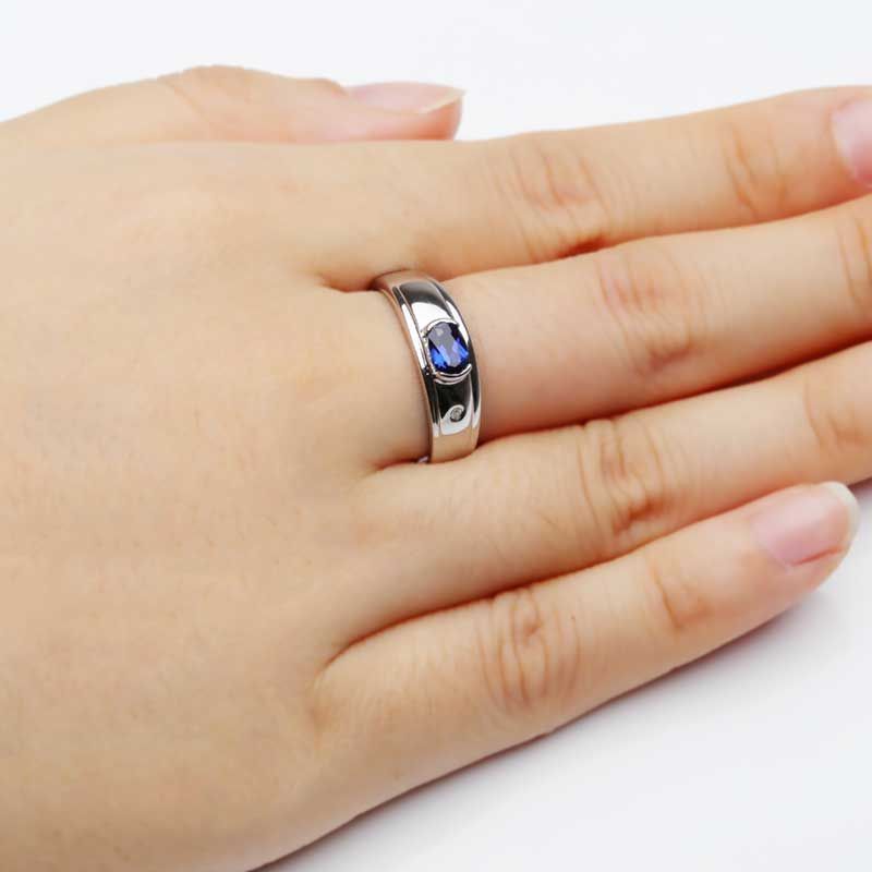 Sapphire Wedding Band For Him