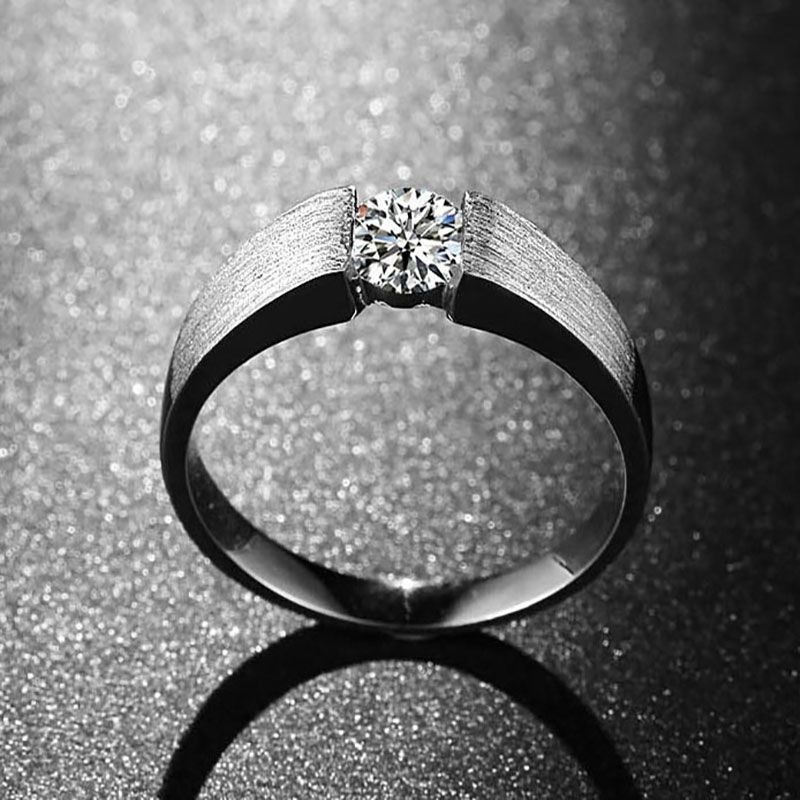 Tension Setting Cubic Lady's Engagement Wedding Ring
