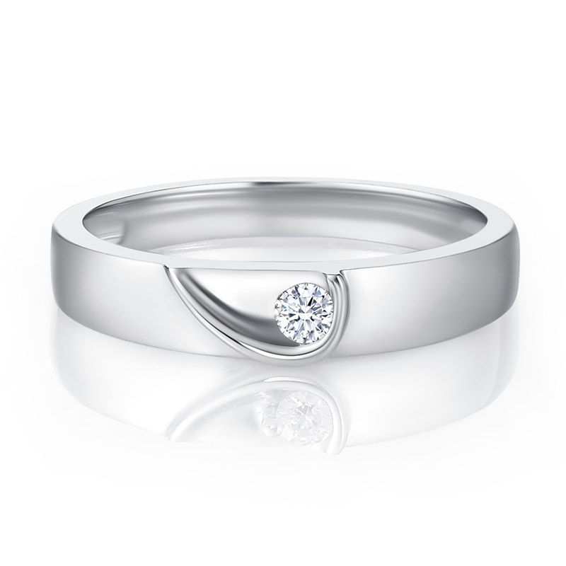 Unisex NM-1587 Silver Plated Half Heart Couple Ring, Weight: 10g at best  price in Vadodara