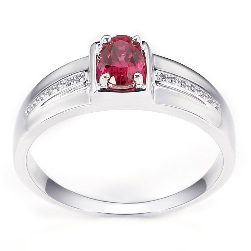 Ruby 925 Sterling Silver Classic Wedding Band For Him