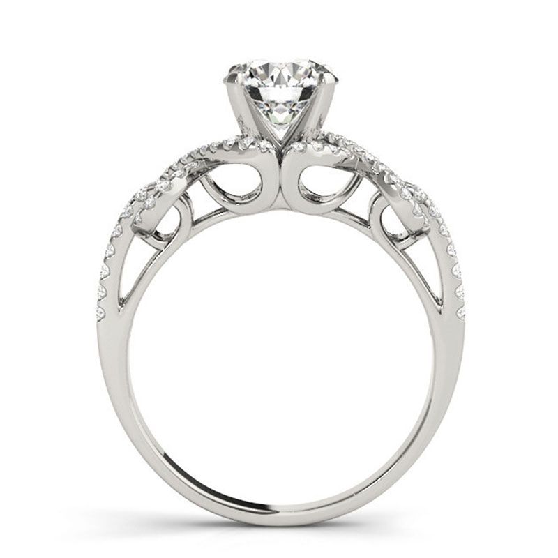 Luxury Infinity Round Cut Created White Sapphire Wedding ring set
